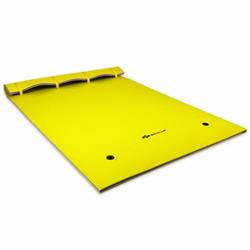 OP3819YE 9 x 6 ft. 3-Layer Floating Water Pad Foam Mat, Yellow