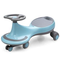 TQ10001BL Wiggle Car Ride-On Toy with Flashing Wheel, Blue