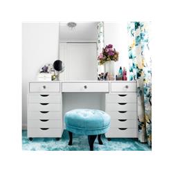 HW66498 5 Drawer Dresser Storage Cupboard Chest with Wheels for Home Office
