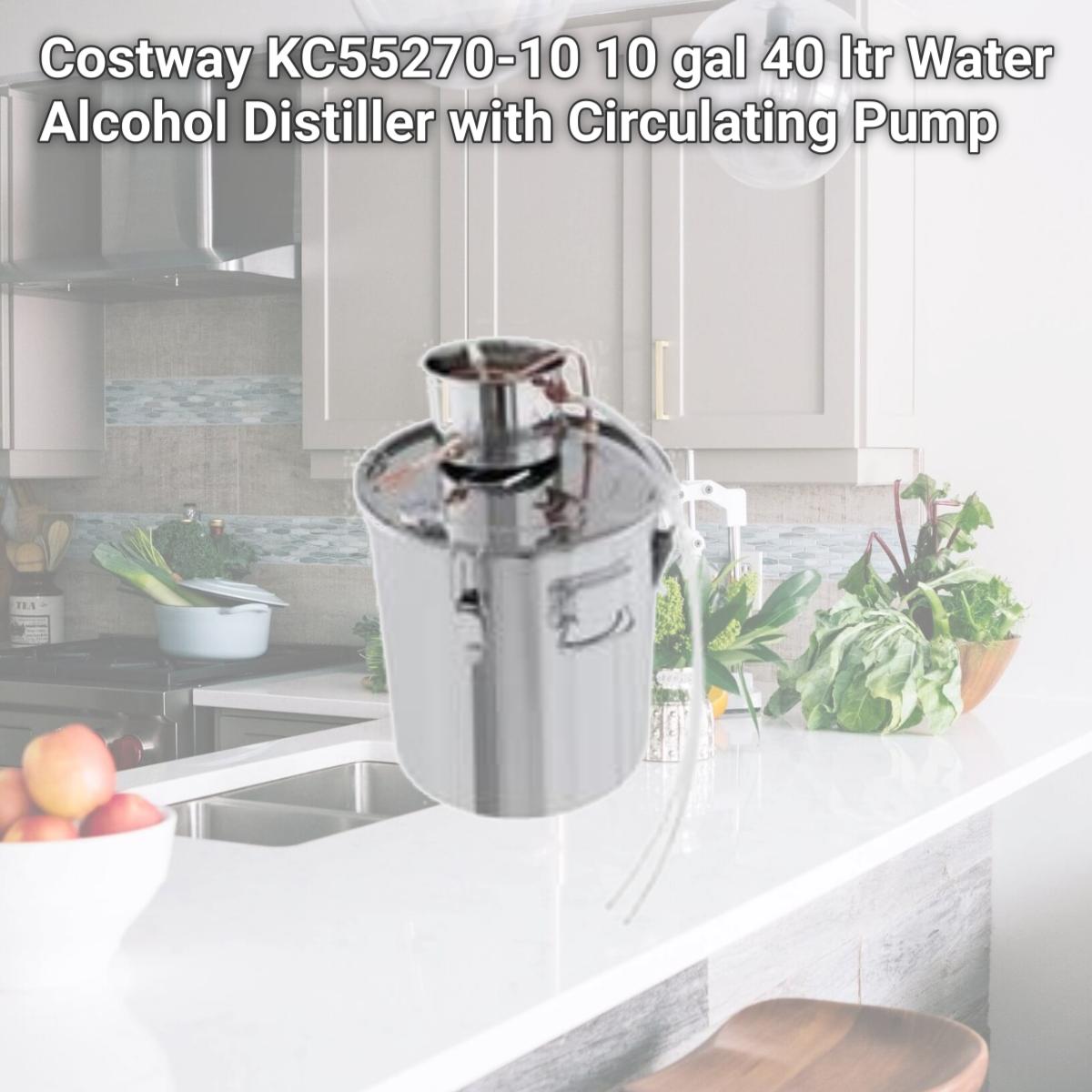 Picture of Costway KC55270-10 10 gal 40 ltr Water Alcohol Distiller with Circulating Pump