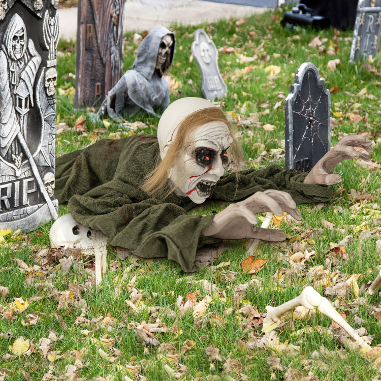 Picture of Total Tactic CM24795 Halloween Groundbreaker Climbing Zombie with Light up Eyes & Creepy Sound