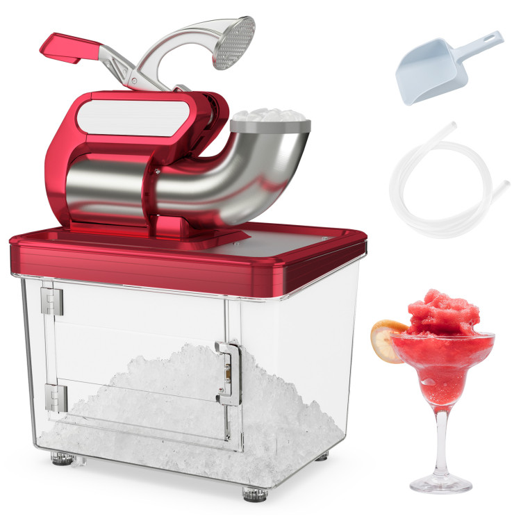 Picture of Total Tactic ES10356US-RE 300W Commercial Ice Crusher with Dual Blades & Safety Switch - Red