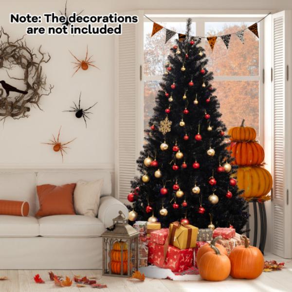 CM24962US-M Artificial Christmas Tree with 6 Lighting Modes & Spooky Sounds - 7 ft.