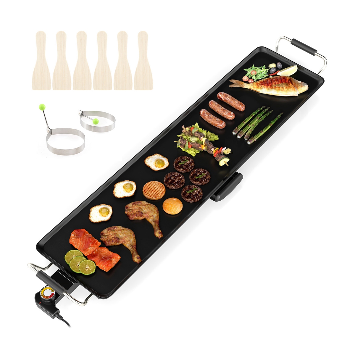 Picture of Costway ES10484US 35 in. Large Electric Griddle Nonstick BBQ Grill with Adjustable Temperature - Medium