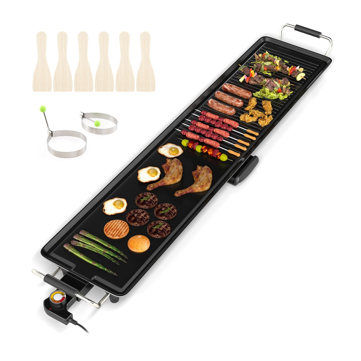 Picture of Costway ES10478US 39.5 in. Extra Large Electric Griddle with 2 Cooking Surface & Adjustable Temperatures
