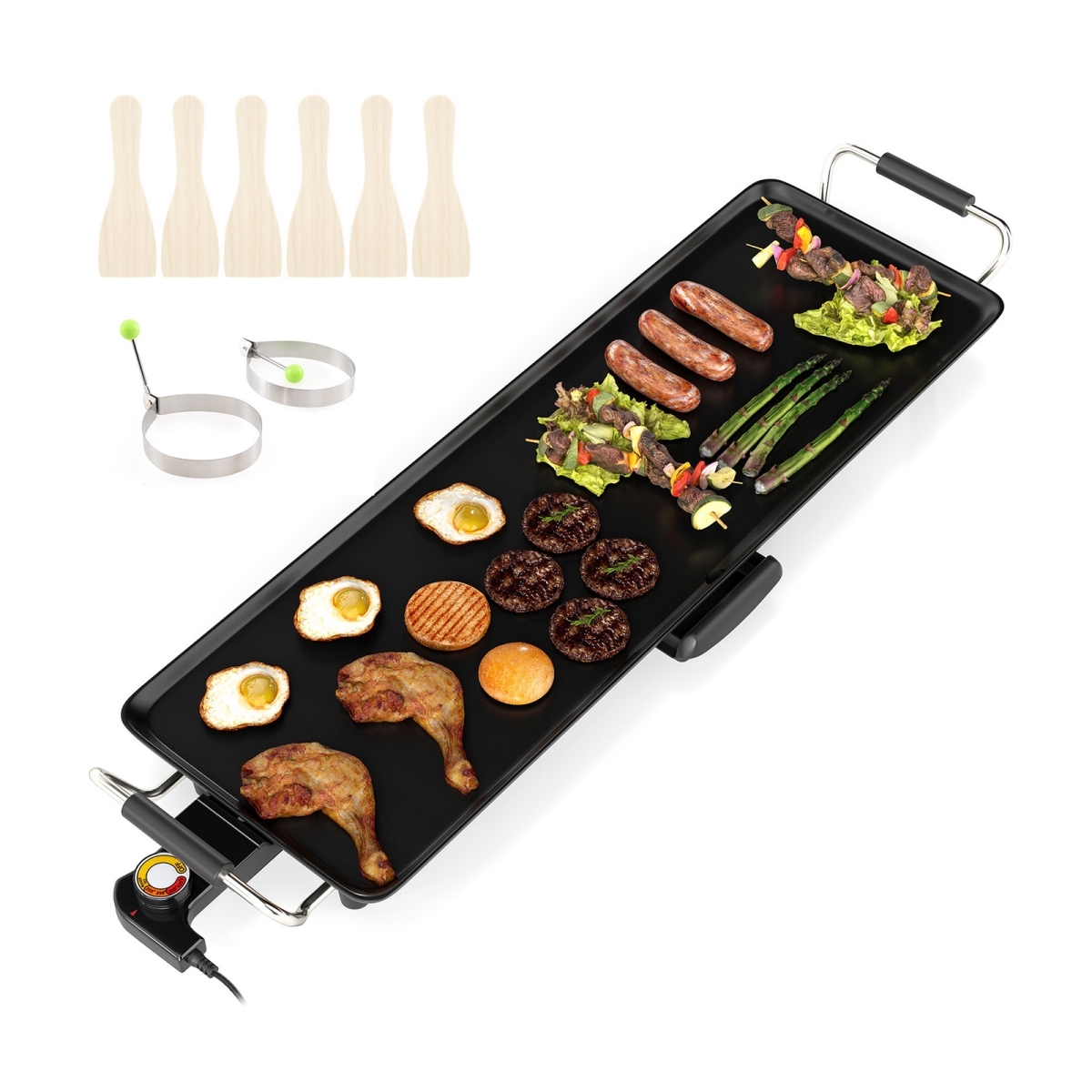 Picture of Costway ES10483US 27 in. Electric Griddle Nonstick BBQ Grill with Adjustable Temperature - Small