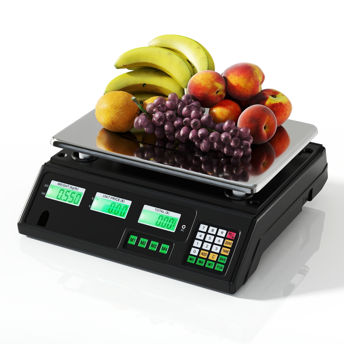 Picture of Costway ES10555US Computing Scale - Digital Commercial Food Scale with Counting Function, Black & Silver - 88 lbs