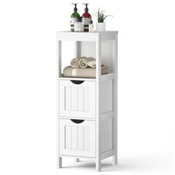 HW66721 Floor Multifunction Bathroom Storage Organizer Rack with 2 Drawer