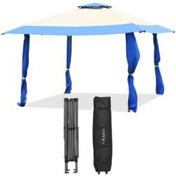 OP70811BL 13 x 13 ft. Pop Up Canopy Tent Instant Outdoor Folding Canopy Shelter, Blue