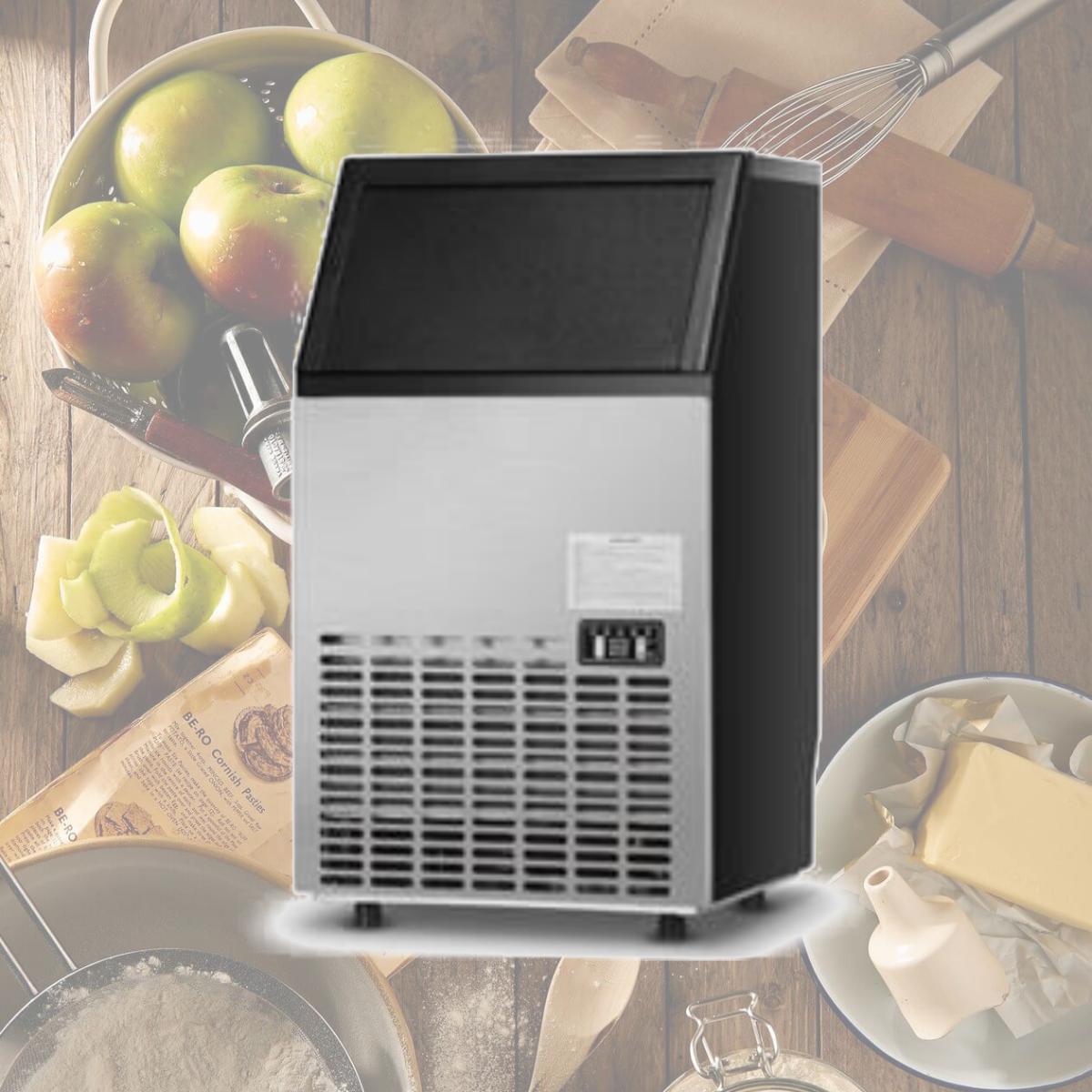 Picture of Total Tactic EP21967 Portable Built-In Stainless Steel Commercial Ice Maker