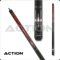 Ace08 18 18 Oz Action Classic Cue - Amber With Black & White Points