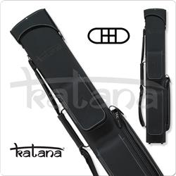 Katc03 Charcoal Katana 2 Butts & 4 Shafts Leather Hard Cue Case - Charcoal