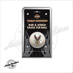 Hdcb 2.5 In. Harley Davidson Eagle Cue Ball - White