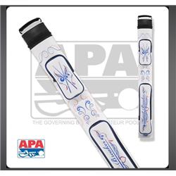 Apacx22e 2 Butt X 2 Shaft Apa Hard Heart Breaker Stitched Case - White&#44; Blue & Red