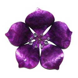 Esh158 Wall Flower Metal Decor Purple
