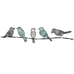Esh189 Birds On A Wire Green