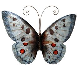 M2035 Butterfly Wall Decor, White & Red