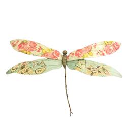 M4011 Dragonfly Wall Decor, Pink & Blue