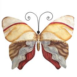 M2029 Butterfly Wall Decor, Pearl Tan & Brown