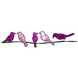 M7005 P Birds On A Wire Purple Wall Art