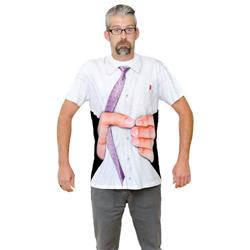 Mens Short Sleeve Faux Real Get A Grip Costume - Large
