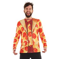 F134119-s Mens Pizza Suit, Yellow - Small