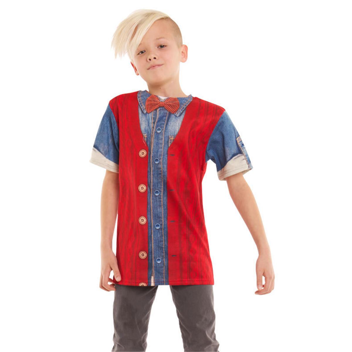 F134204-s Youth Hipster Cardigan & Denim Shirt Tee - Small