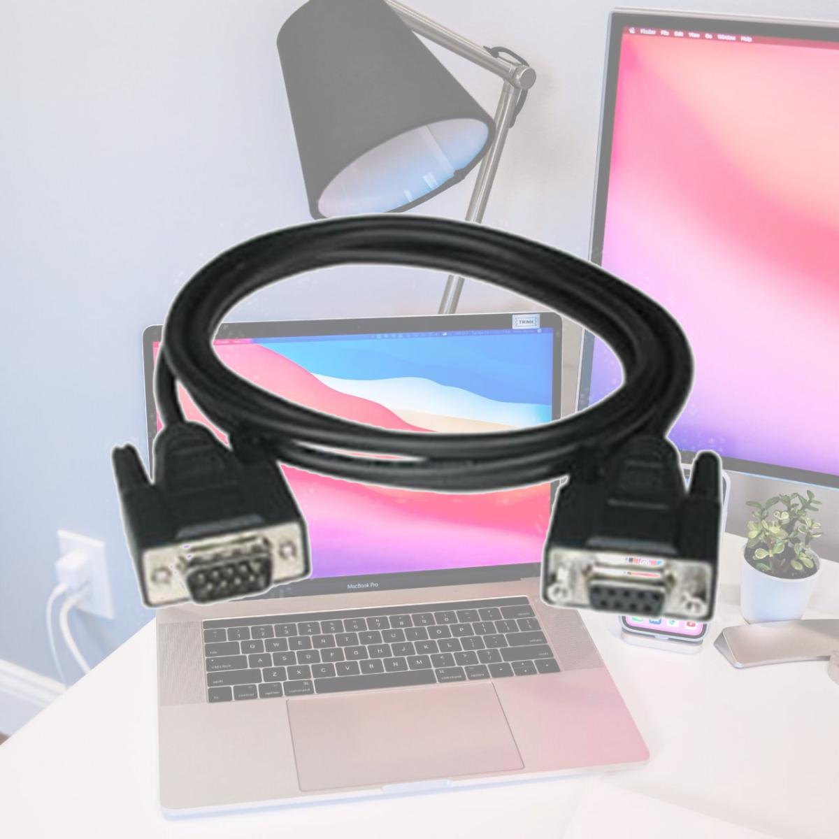 Picture of Cables To Go 52033 25ft DB9 M-F EXTENSION CABLE BLACK