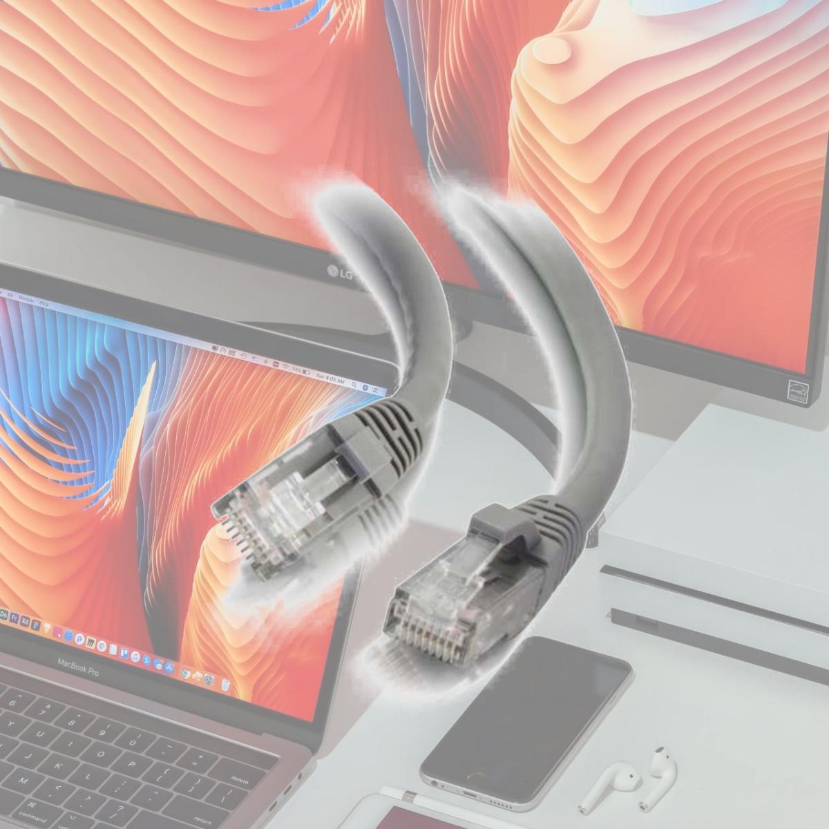 Picture of Cables To Go 03971 20 ft. Cat6 Snagless Unshielded-UTP Ethernet Network Patch Cable - Gray