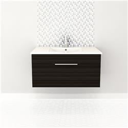 Fv Dw36 20 X 36 X 18.11 In. Single Drawer Wall Hung Vanity With Top, Driftwood