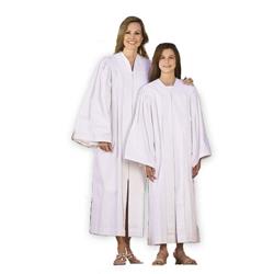 Hd560-sm Adult Baptismal Gown, White - Small