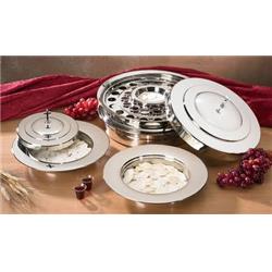 Pd373slv Stacking Communion Tray-40 Holes-silver
