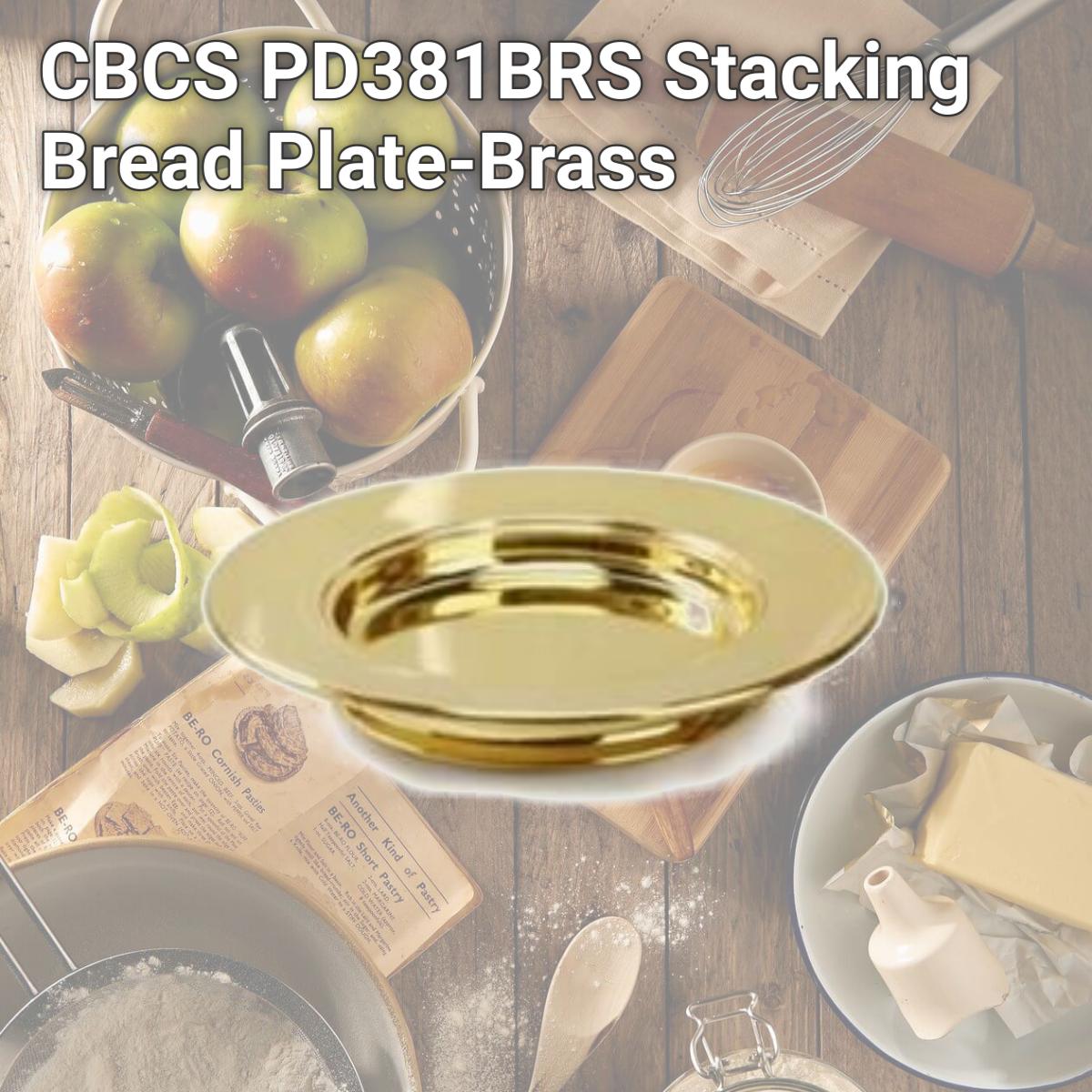 Picture of CBCS PD381BRS Stacking Bread Plate-Brass