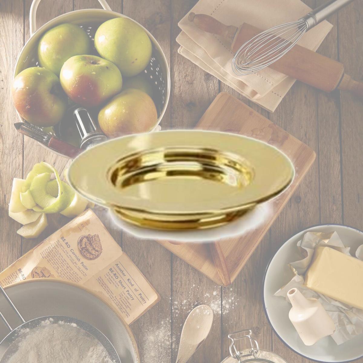 Picture of CBCS PD381BRS Stacking Bread Plate-Brass