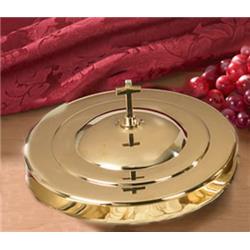 Pd382brs Stacking Bread Plate Cover-brass