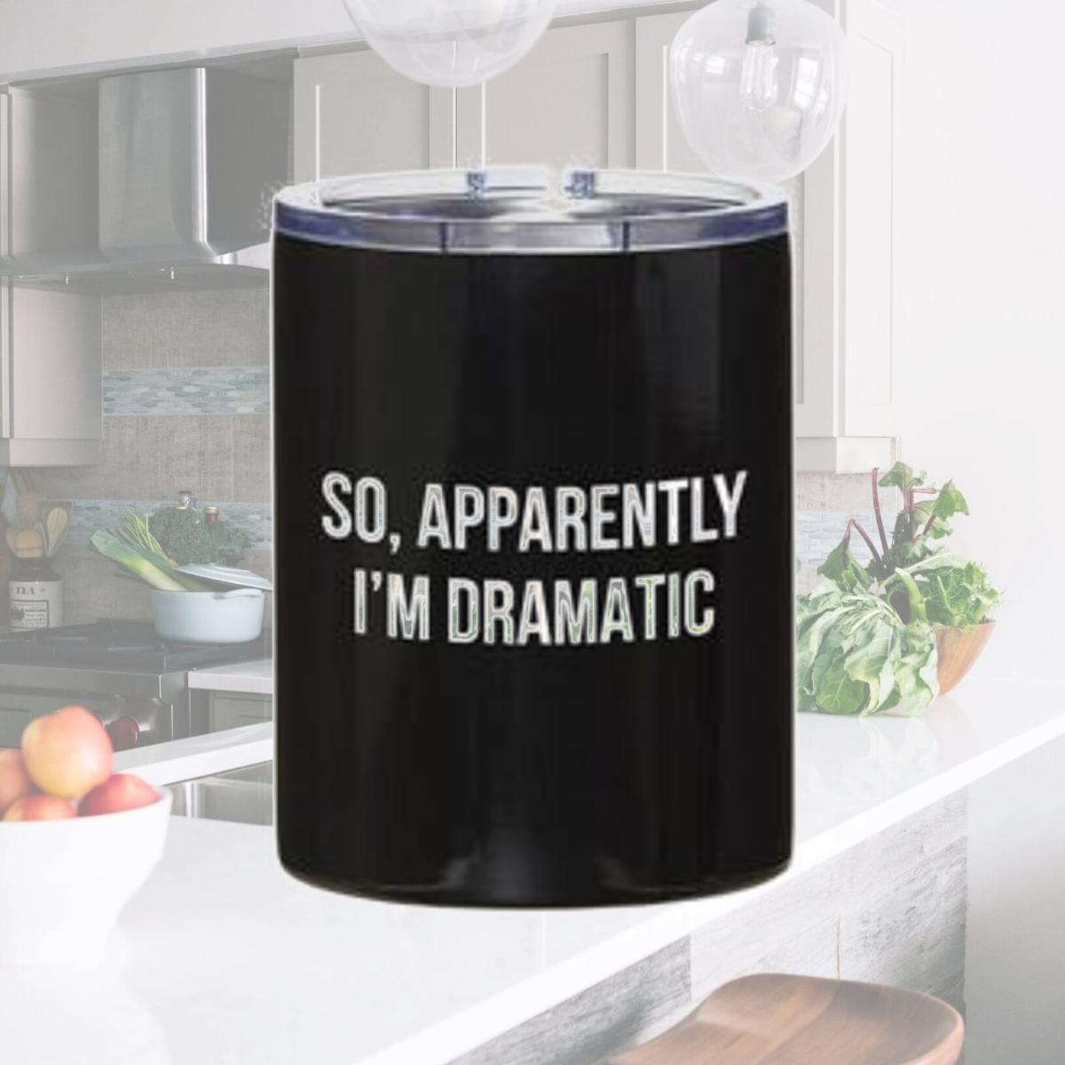 Picture of Santa Barbara Design Studio G5249 12 oz Stainless Steel Travel Tumbler  So Apparently Im Dramatic - BlackPack of 2