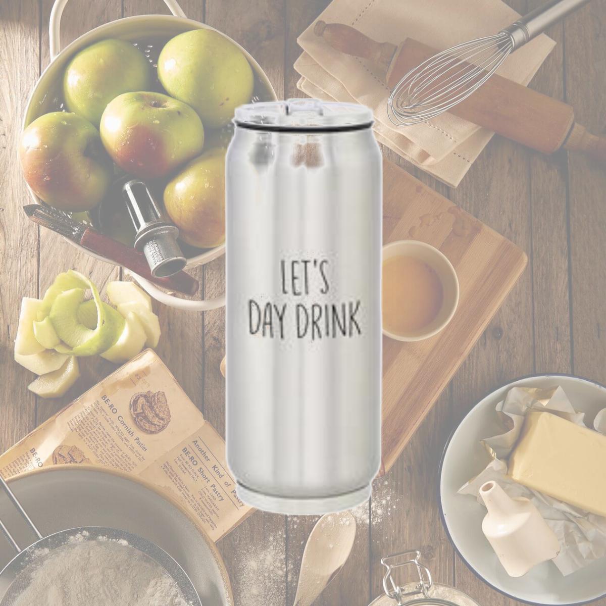 Picture of Christian Brands F1412 12 oz Stainless Steel Travel Tumbler Can  Large - Lets Day DrinkPack of 2