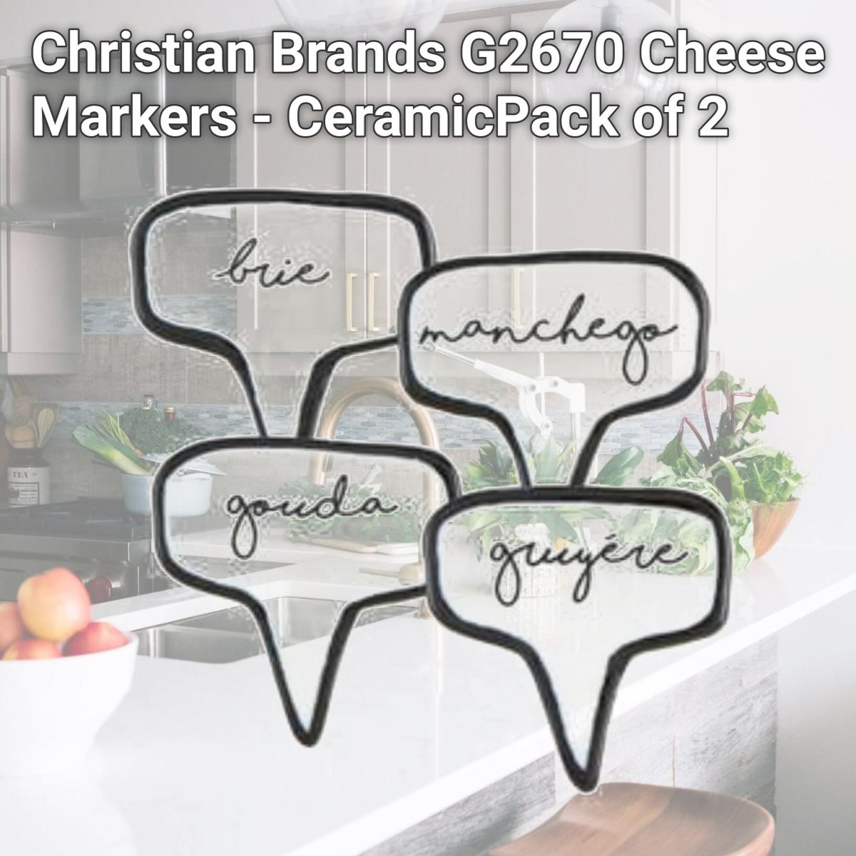 Picture of Christian Brands G2670 Cheese Markers - CeramicPack of 2