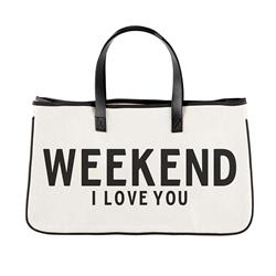 UPC 195002000285 product image for J2017 9 x 7.5 in. Canvas Tote-Weekend I Love You | upcitemdb.com