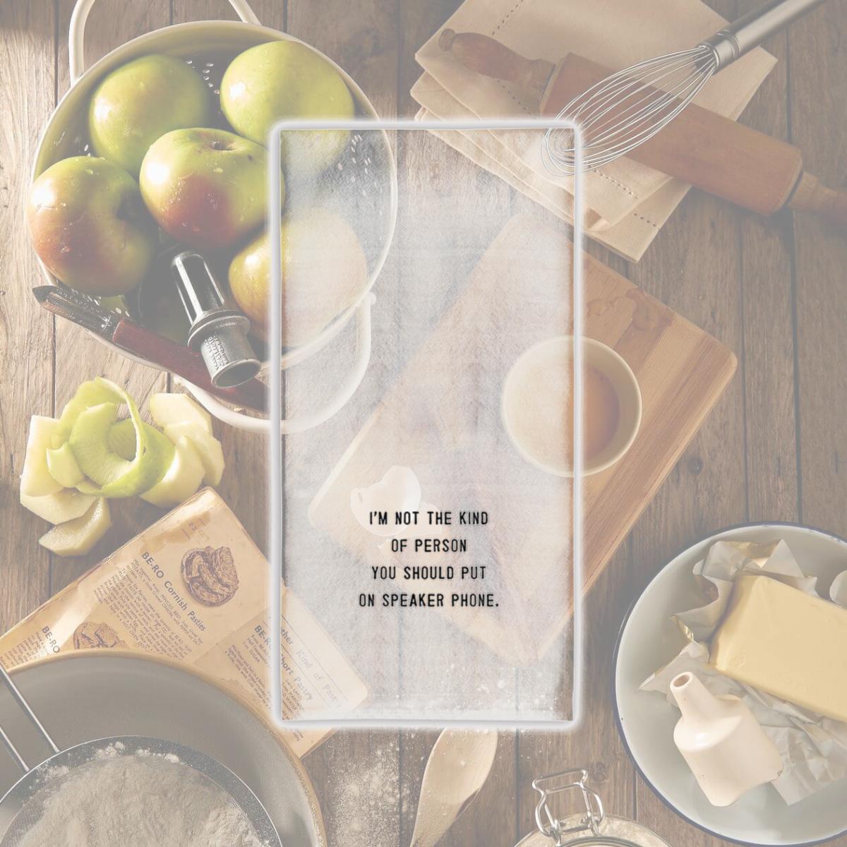 Picture of Santa Barbara Design Studio G2648 30 x 30 in. Face to Face Thirsty Boy Towels, Im Not the Kind of Person to Put on Speaker Phone