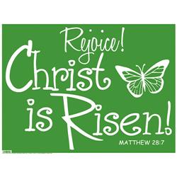 92041ud Yard Sign - Christ Is Risen Green