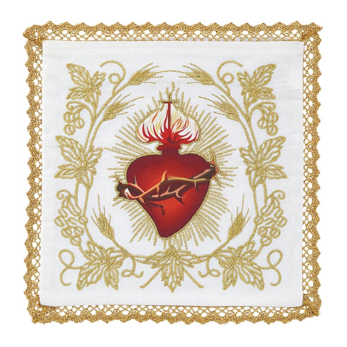 N7325 Embroidered Sacred Heart Chalice Pall