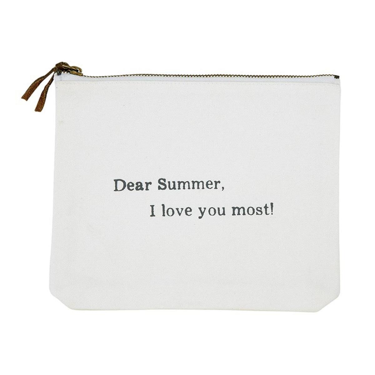 G0219 Face to Face Canvas Zip Pouch - Dear Summer, I Love You the Most