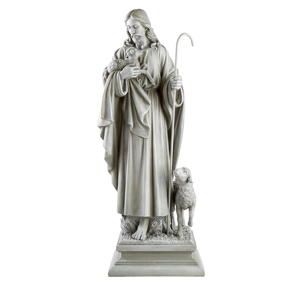 L5084 28 in. Jesus Good Shepherd Statue