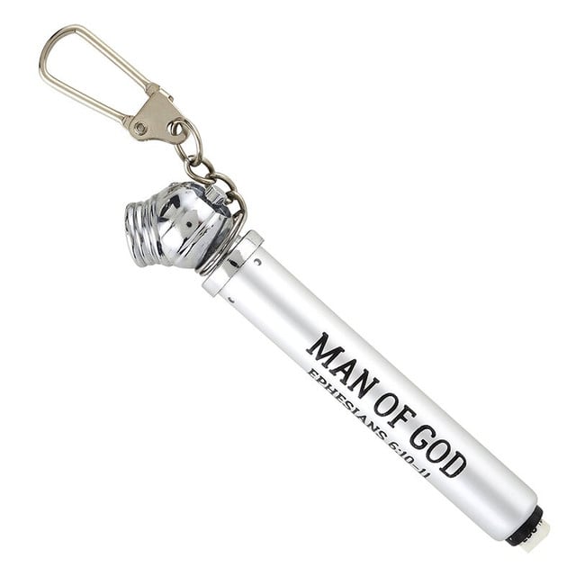 F1589 4.25 x 2.375 x 3.5 in. Man of God Tire Pressure Gauge Key Chain - Pack of 12