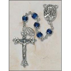 So27spdc20d 7 Mm Sapphire Double Capped Crystal Rosary