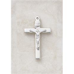 Ss235wc Sterling Silver Crucifix Pendant Medal With 20 In. Chain