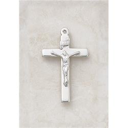 UPC 886083000614 product image for SS235WC Sterling Silver Crucifix Pendant Medal with 20 in. Chain | upcitemdb.com