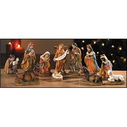 11-Piece Nativity Set - Multicolor - 4.5 in. - Complete Collection - Handcrafted