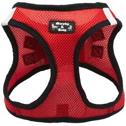 Mr500red-m Pet Harness With Cloth Hook And Eye & Buckle - Red, Medium